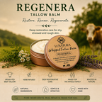 Regenera whipped grass-fed tallow balm by LuNatura for deeply dry and rough skin