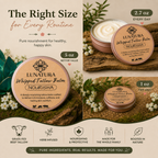 Nourisha whipped tallow balm available in 1 oz, 2.7 oz and 5 oz tins
