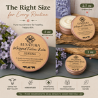 Serena Whipped Tallow Balm available in 1 oz, 2.7 oz and 5 oz sizes